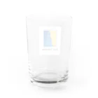 Charity Ukraine ShopのStand with Ukraine　ウクライナ　Tシャツ　平和　ひまわり Water Glass :back