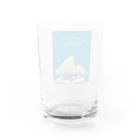 ari designの入道雲と歌川国芳の鯨（ちょっぴり派手バージョン） Water Glass :back