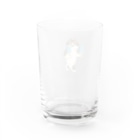 SUIMINグッズのお店のソーダアイスを意気揚々と運ぶねこ Water Glass :back