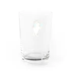 SUIMINグッズのお店のソーダアイスを意気揚々と運ぶねこ Water Glass :back