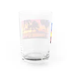 アロハスタイルハワイのハワイ サンセット パノラマ Water Glass :back