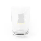 greetenの癒し猫 黒猫 Water Glass :back