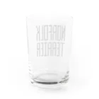 TOMOS-dogのノーフォーク  ロゴ Water Glass :back