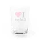 harusaraショップのI LOVE ガジェットグッズ Water Glass :back