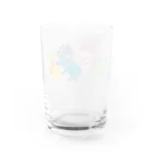 char pottery のカラフルねこと空インコ  Water Glass :back