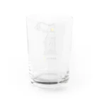 ビールとアート TM-3 Designの彫刻 × BEER（サモトラケのニケ）黒線画 Water Glass :back