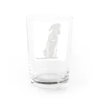 【CPPAS】Custom Pet Portrait Art Studioのクールなアイリッシュウルフハウンドドッグ Water Glass :back