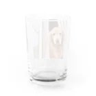 もじゃもじゃにこりの覗きのにこり Water Glass :back