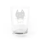 こねこねこねこのこねこねこねこ(黒) Water Glass :back