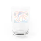 脂身通信Ｚの【背面プリント】大漁旗♪カジキ♪220829 Water Glass :back