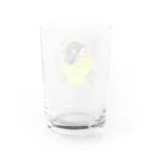 mariechan_koboの020 クロカミインコ(ハイブリッド)　オレンジ小花のリース Water Glass :back
