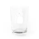 ARE（あれ）屋の熊の木彫り（白／岩に前足） Water Glass :back