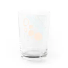 山と海のきくちみかんのしかくいロゴ Water Glass :back