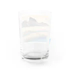 寿めでたや(ukiyoe)の広重_東海道五拾三次・金谷 大井川遠岸 Water Glass :back