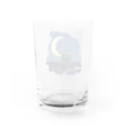 虎笑鬼　まうの月夜のヨット Water Glass :back