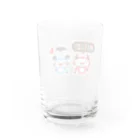 ミニマムユニヴァース@SUZURIのデビねこくんとデビねずちゃんドット絵 グラス Water Glass :back