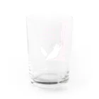 チョコミントのカーテンと猫 Water Glass :back