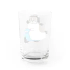 マツバラのもじゃまるバイク移動　水色 Water Glass :back