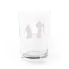 板絵師へしのカラフルゾウさん Water Glass :back