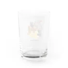 猫のイラスト屋さんのChahideyasuc　hareame Water Glass :back