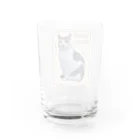 nekousagi*∩..∩のトラミ兄ちゃん自画像(ベージュ)【nekousagi*∩..∩ロゴ入りです】 Water Glass :back