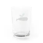 kujiraの店のkujiracamp 茶文字 Water Glass :back