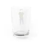 🐼ひきこまれパンダ🐼の普段着のひきこまれパンダ マスクなしver Water Glass :back