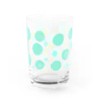 amiのドット（あお） Water Glass :back