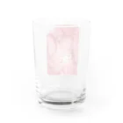 木壴寸のアルコールインクアート　アカ　泡 Water Glass :back