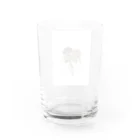 もも　ウェディングイラストレーターのブーケに隠れる幸せな2人 Water Glass :back