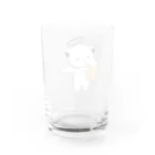 MochiMochi SHOPの白猫天使こむぎちゃん（ビール） Water Glass :back