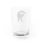 小鳥と映画館の黒猫たんのおちりが堪能出来る権利の付与 黒ロゴ Water Glass :back