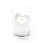 Lovecatfashionのモチ猫ちゃんホワイトチョコドーナツ Water Glass :back