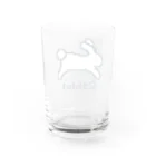 なでしこ@デザインのドット絵うさぎ Water Glass :back