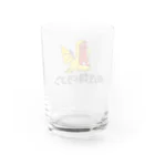 つなホーク🦜🐊🦅🦉の両生類ドラゴン(文字付きリニューアル) Water Glass :back