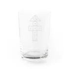 オノマトピアのかかしのケンパ（レトロデザイン） Water Glass :back