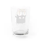 ムンムン&キュピロニウスのアトリエSUZURI店の世界最強のクロハラハムスターさん Water Glass :back