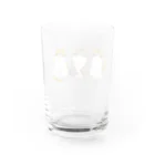 お髭ちゃんのおみせ。のふわふわ３にゃんず Water Glass :back