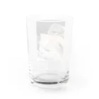 猫とチンチラとポメのみるくさんとチンチラの赤ちゃん Water Glass :back