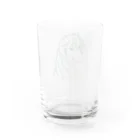 greetenの馬　カラフルラインアート　 Water Glass :back