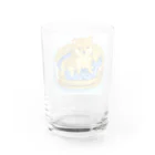 元ソムリエ今ソムリ絵あざらしば子のグッズ売り場の銭湯豆柴　ふろすけくん Water Glass :back