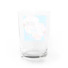 おにぎり屋の春待ち桜とニホンヤモリ Water Glass :back