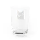 osuimono(ふーふのふ～)の証明写真のような猫 Water Glass :back