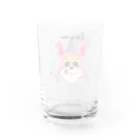 玉子丸の部屋の魔法のピンクうさぎ Water Glass :back