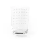 屋根裏部屋の魚へんの漢字(黒文字) Water Glass :back