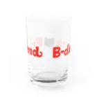 B-damaFriendオリジナルグッズのビー玉フレンド 猫&ロゴ2 Water Glass :back