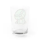 segasworksのトリケラちゃん（お座り）首傾げ Water Glass :back