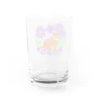 宇宙猫の花と猫 Water Glass :back