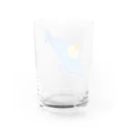 satoayaのアニマルカフェのシ―フードアニマル　クリームソーダジンベイ Water Glass :back