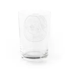 梅井ゆえ🌸さきがけ堂の「光る魔物」ステンドグラス風 for design Water Glass :back